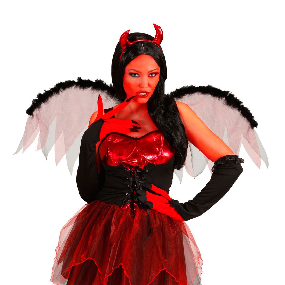 NET TOYS Teufelshände Halloween - Rote Horror Handschuhe Für Kostüm