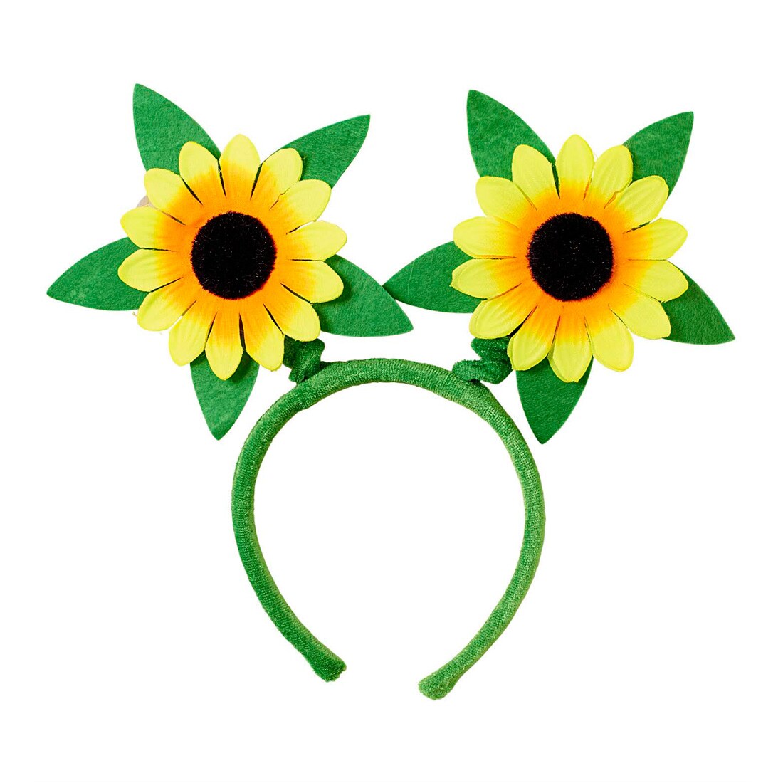 Sonnenblumen-Haarbänder – 2-tlg. Set, Elastisch, Gelb, Für Party, Karneval Oder Alltag