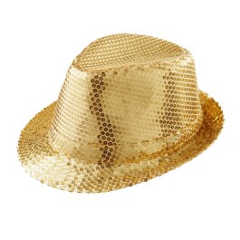 Pailletten Hut Party Trilby gold