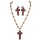 Nonnen Schmuck Rosenkranz Kette und Kreuz Ohrringe
