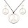 Peace Schmuck Set Hippie Kette und Ohrringe silber