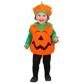 Kürbis Kinderkostüm Halloween Kostüm und Kopfbedeckung 90-98 cm