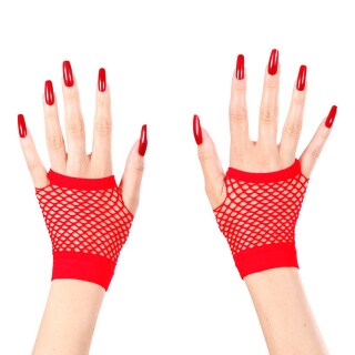Netzhandschuhe rot Fingerlose Handschuhe