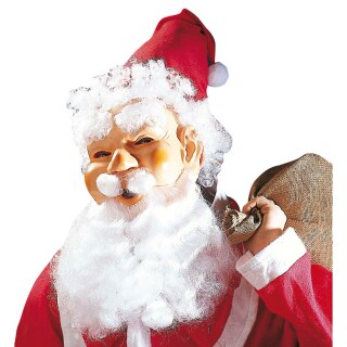 Weihnachtsmann Maske Set Haare Schnurrbart Augenbrauen