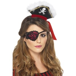 Piraten Augenklappe Piratenklappe mit Spitze