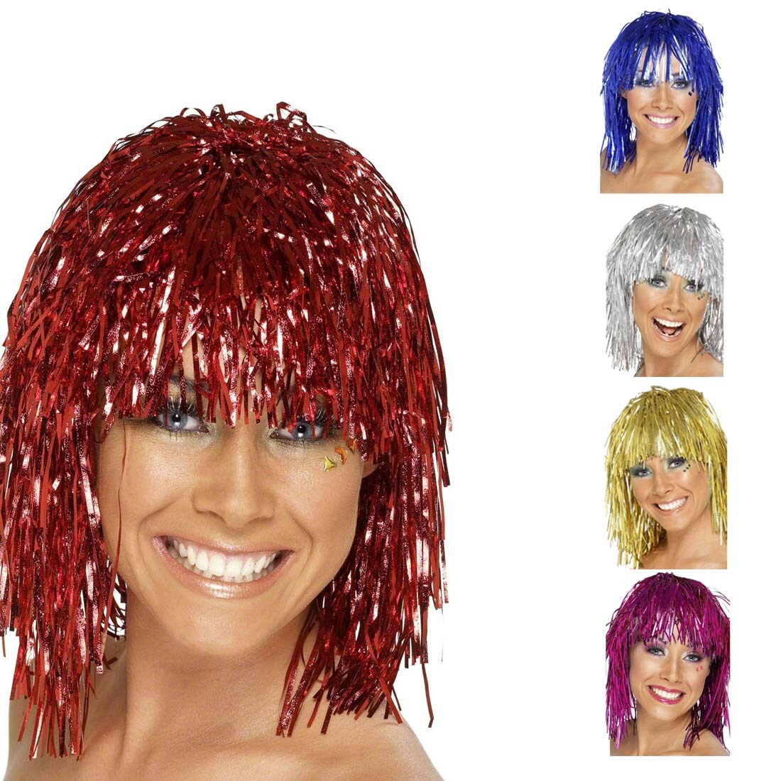 Starlight Perücke Silber – Glitzernde Bob-Perücke Mit Pony Für Cosplay & Party