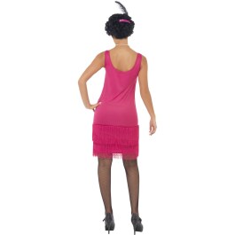 20er Jahre Charleston Kostüm Flapper Kleid pink M 40/42