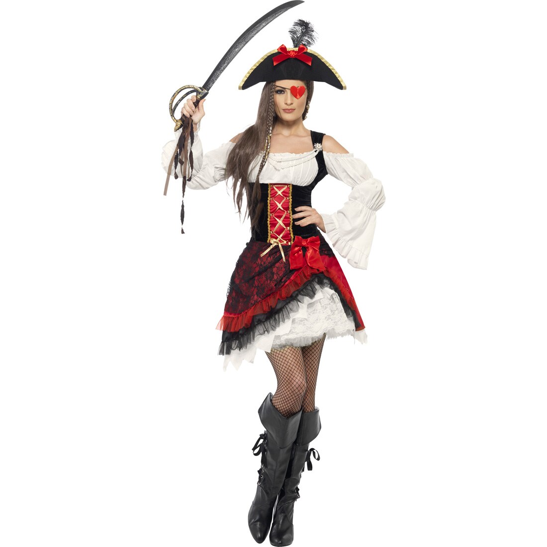 Atosa Piratin-Kostüm Für Mädchen – Größe 104 Cm, Mit Gürtel & Bandana, Lila/schwarz, Für Karneval & Fasching
