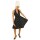70er Jahre Kleid schwarz mit wei&szlig;en Punkten