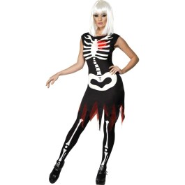Skelett Kostüm Damen nachleuchtend...