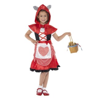 Rotkäppchen Kostüm Kinder Märchen Verkleidung S - 115-128 cm 4-6 Jahre
