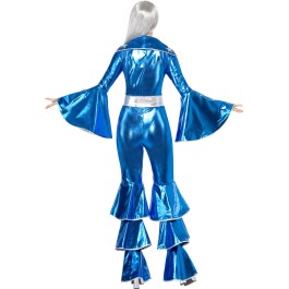 Schlager Kostüm Damen blau 70er Jahre Outfit