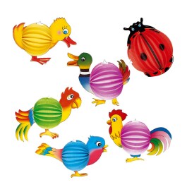 Papier Lampion bunt Lampions Hahn