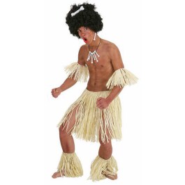 Zulu Set Kostüm Afrikaner Kanibale Urwaldmensch