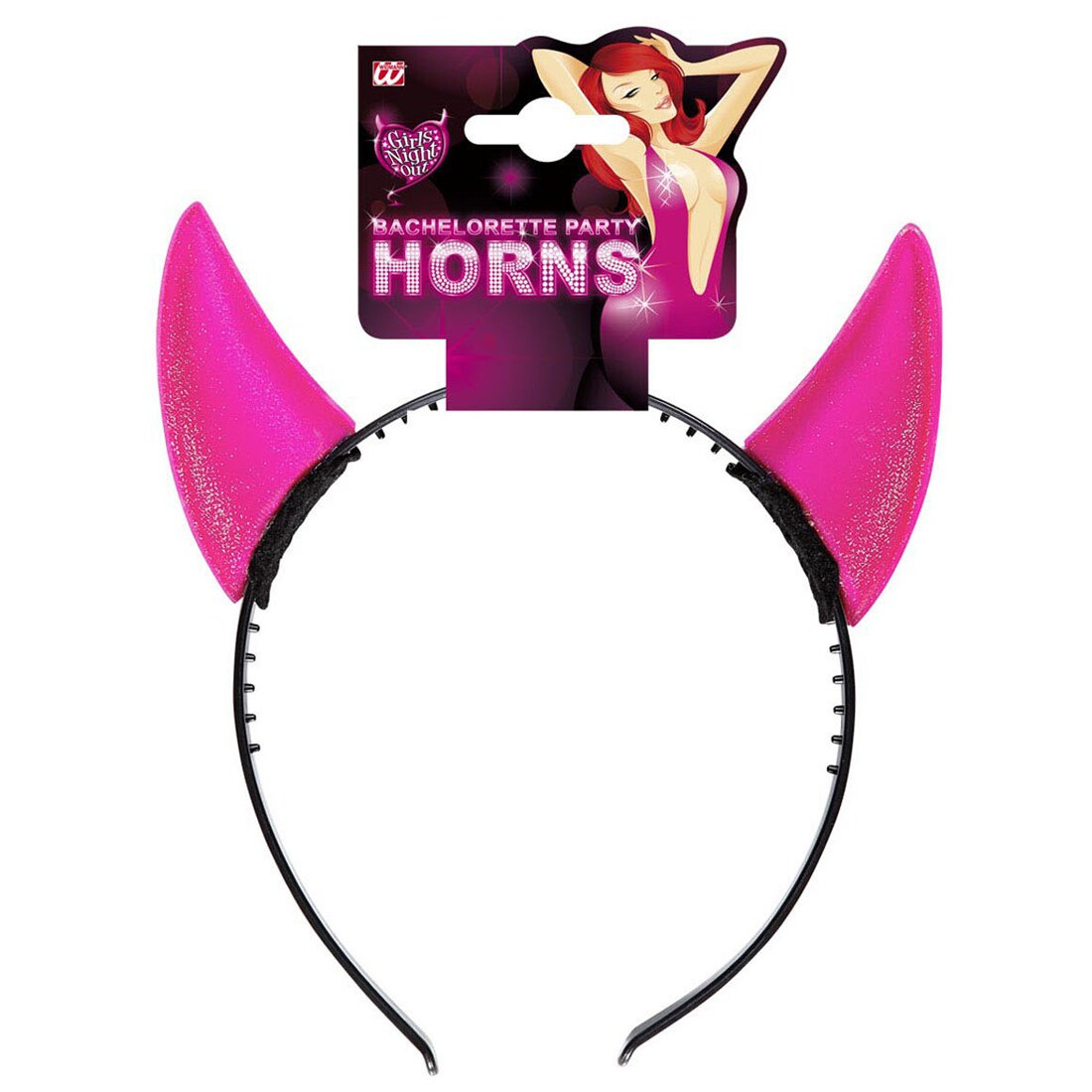 Teufelshörner JGA Rosa Teufel Hörner am Haarreifen, 3,89