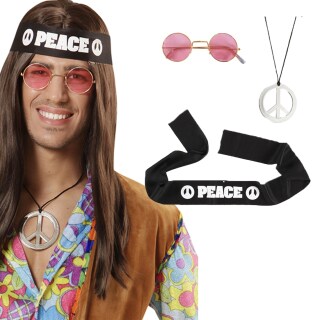 70er Jahre Accessoires Hippie Set