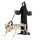 Skelett Deko Hund Hundeskelett mit Leine 45 cm