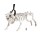 Skelett Deko Hund Hundeskelett mit Leine 45 cm