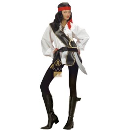 Piraten Sch&auml;rpe Schwerthalter Leder-Optik
