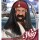 Jack Sparrow Perücke Piratenperücke mit Bandana und Perlen