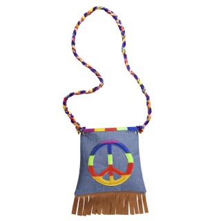 70er Jahre Peace Tasche gelb Peacetasche Hippie Handtasche Hippietasche 