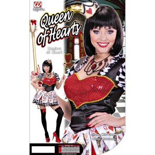 NET TOYS Herzkönigin Kostüm – Damenkostüm Größe L, Inkl. Kleid, Handschuhe & Krone, Für Mottoparty