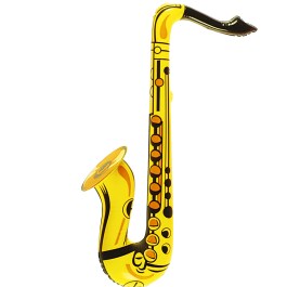 Deko Saxofon Aufblasbares Saxophon gold