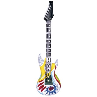 5/10 x aufblasbare Luftgitarre bunt Rockstar 100 cm Party Gitarre 