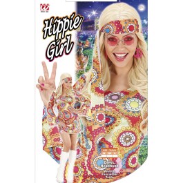 Flower Power Kostüm Hippie Kleid S 34/36