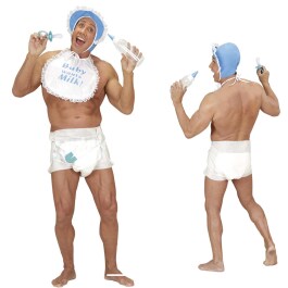Windel Schnuller Nadel Baby Kostüm Set blau