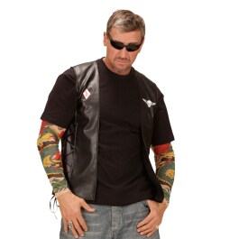 Rocker Lederweste Biker Weste M/L 50/52