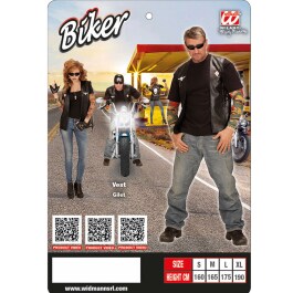 Rocker Lederweste Biker Weste M/L 50/52