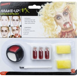 Halloween Schminke Zombie Makeup Set mit Blutkapsel