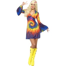 70er Jahre Kostüm Hippie Kleid M 40/42