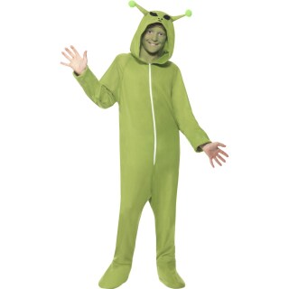 Grünes Monsterkostüm Kinder Alien Kostüm L 10-12 Jahre 140-158 cm
