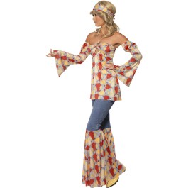 70er Jahre Damenkostüm Hippie Kostüm L 44/46