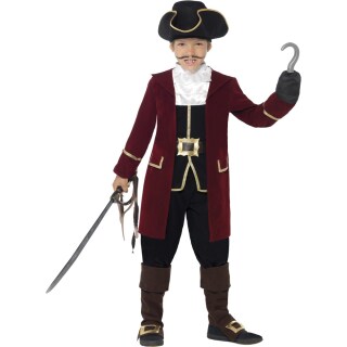 Kinder Piratenkostüm Edel Piraten Kostüm M 7-9 Jahre 128-140 cm